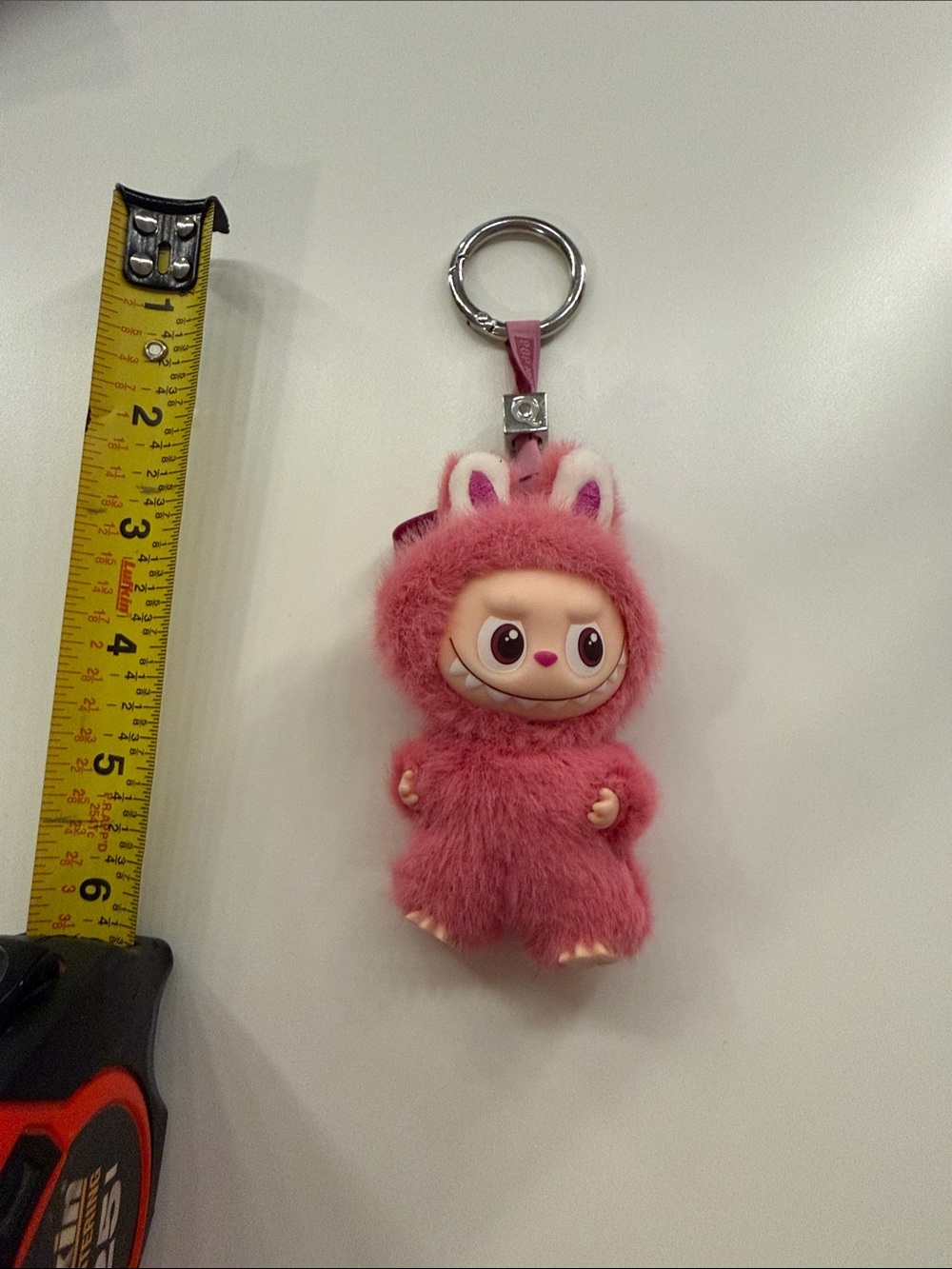 LABUBU Pink letter “Q” keychain